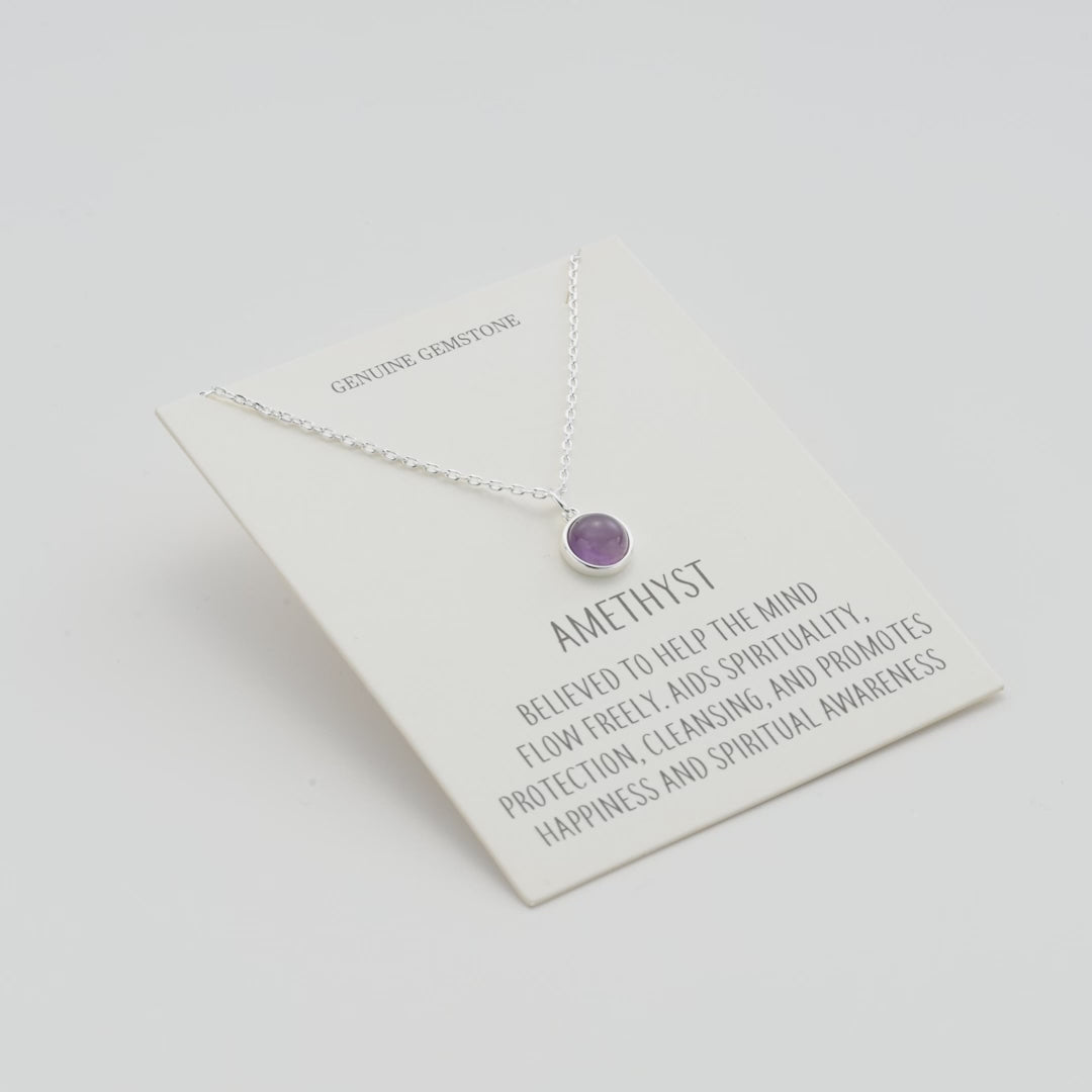 Amethyst Necklace with Quote Card Video