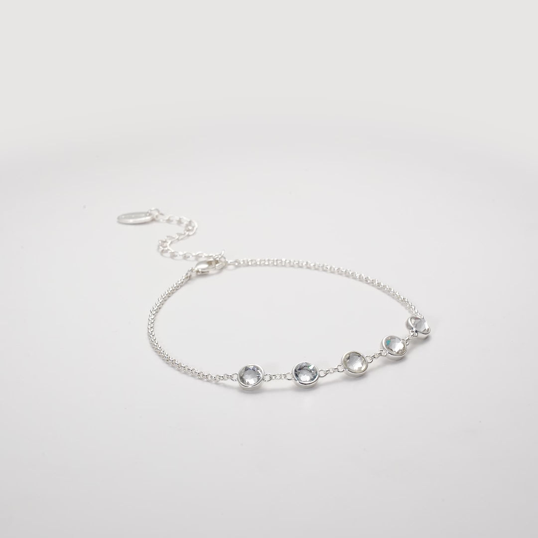 April Birthstone Bracelet Created with Diamond Zircondia® Crystals Video