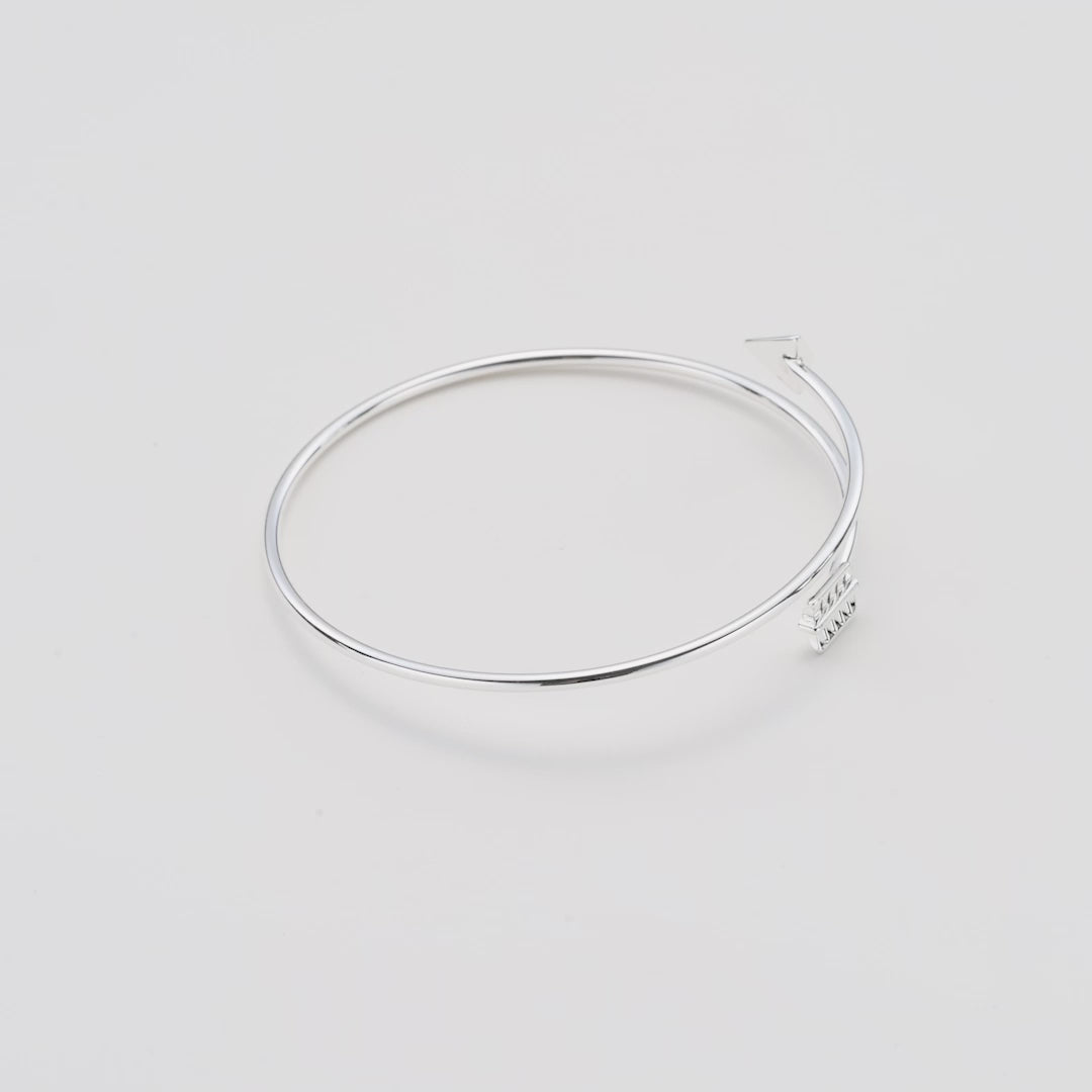 Silver Plated Arrow Bangle Video