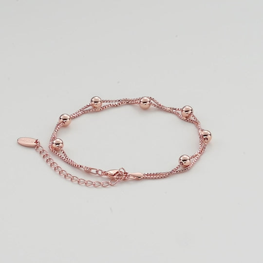 Rose Gold Plated Ball Bracelet Video