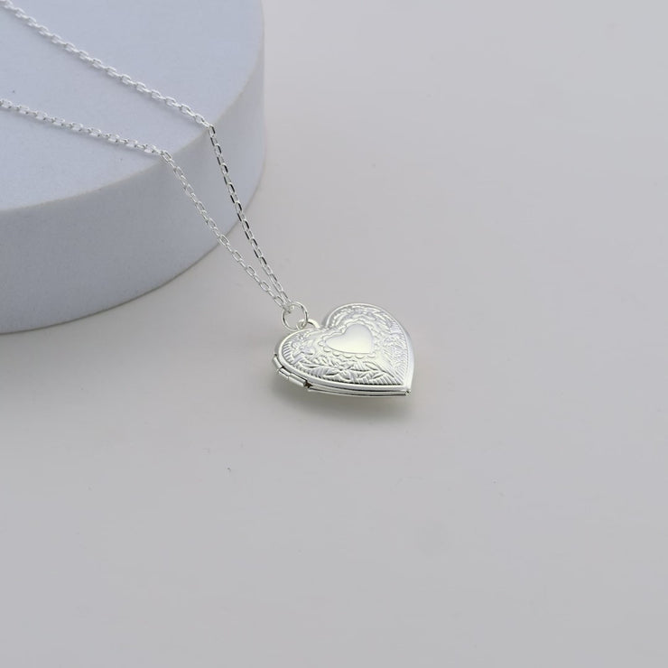 Silver Heart Locket by Philip Jones Jewellery