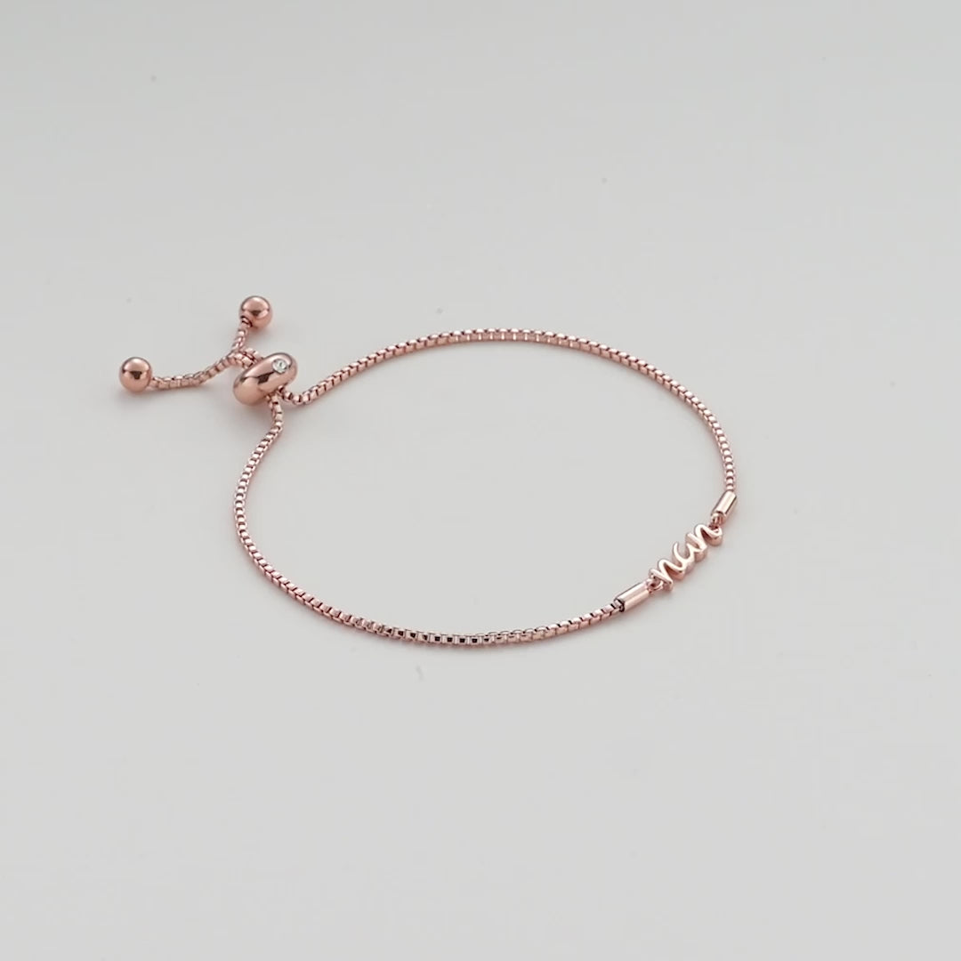 Rose Gold Plated Nan Bracelet Created with Zircondia® Crystals Video