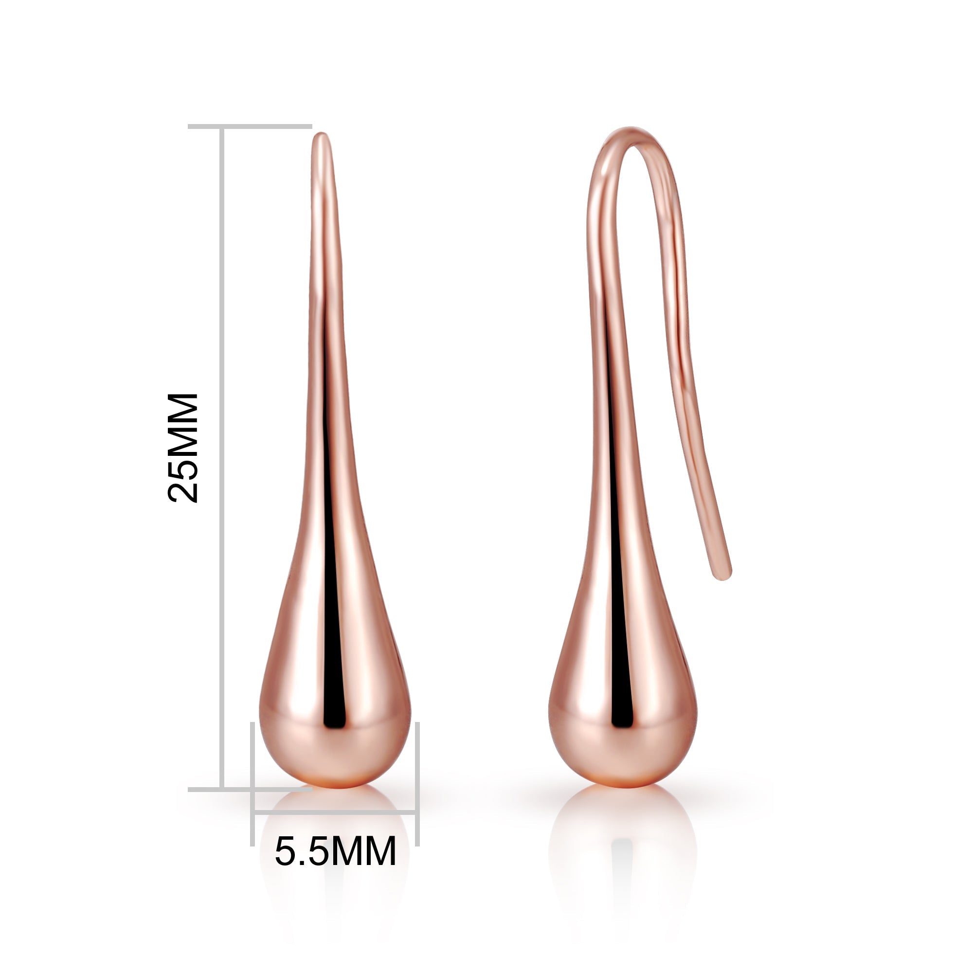 5 Pairs of Rose Gold Plated Earrings - Philip Jones Jewellery