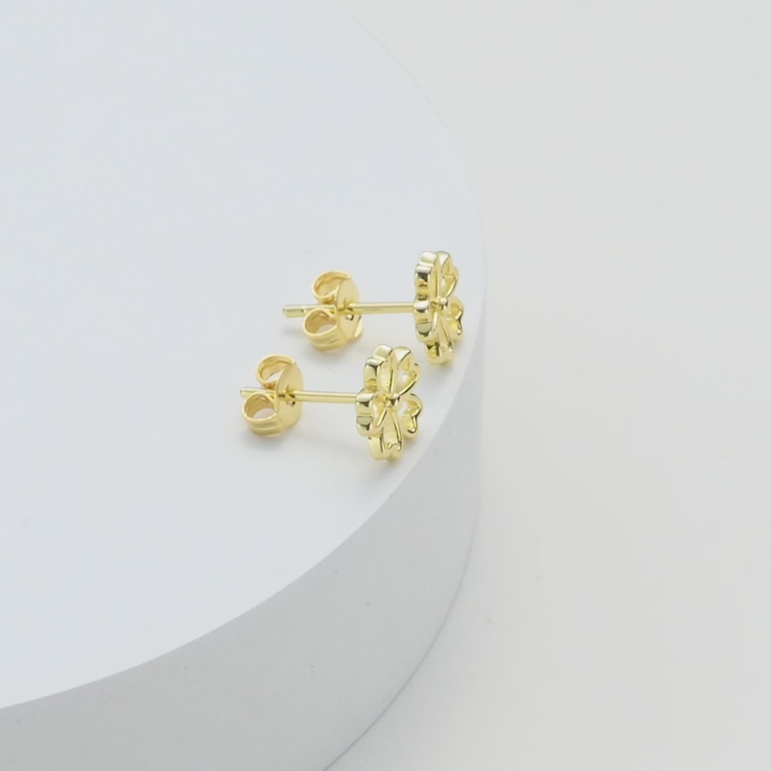 Gold Plated Flower Petal Earrings Video