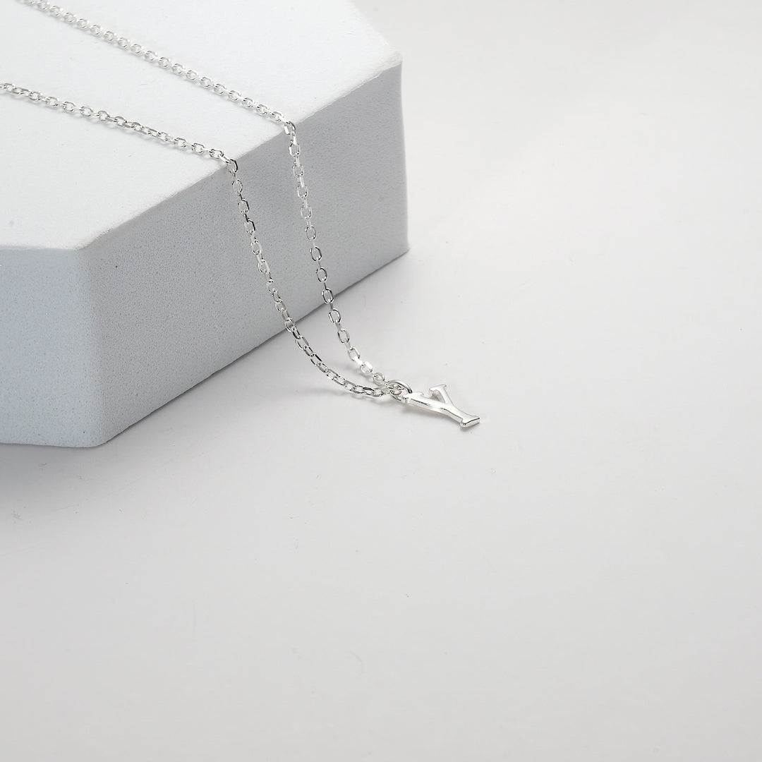 Sterling Silver Initial Y Necklace Video