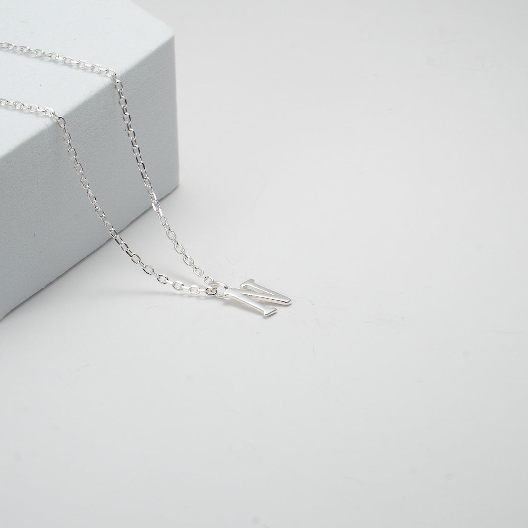 Sterling Silver Initial N Necklace Video