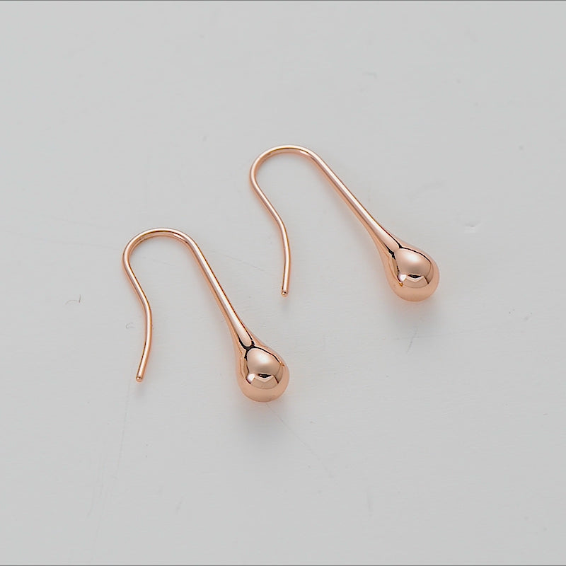 Rose Gold Plated Teardrop Earrings Video