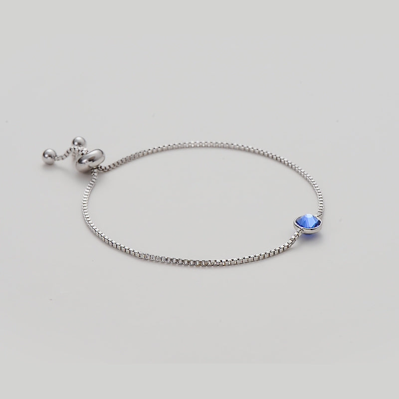 Dark Blue Crystal Bracelet Created with Zircondia® Crystals