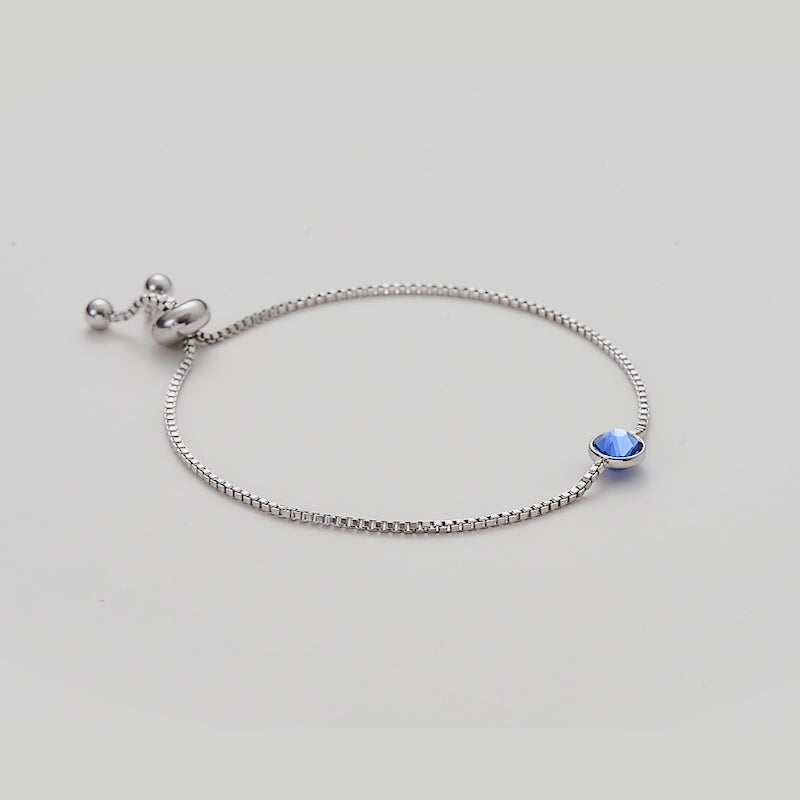 Dark Blue Crystal Bracelet Created with Zircondia® Crystals Video