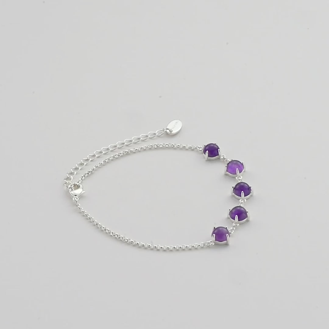 Amethyst Gemstone Bracelet Video