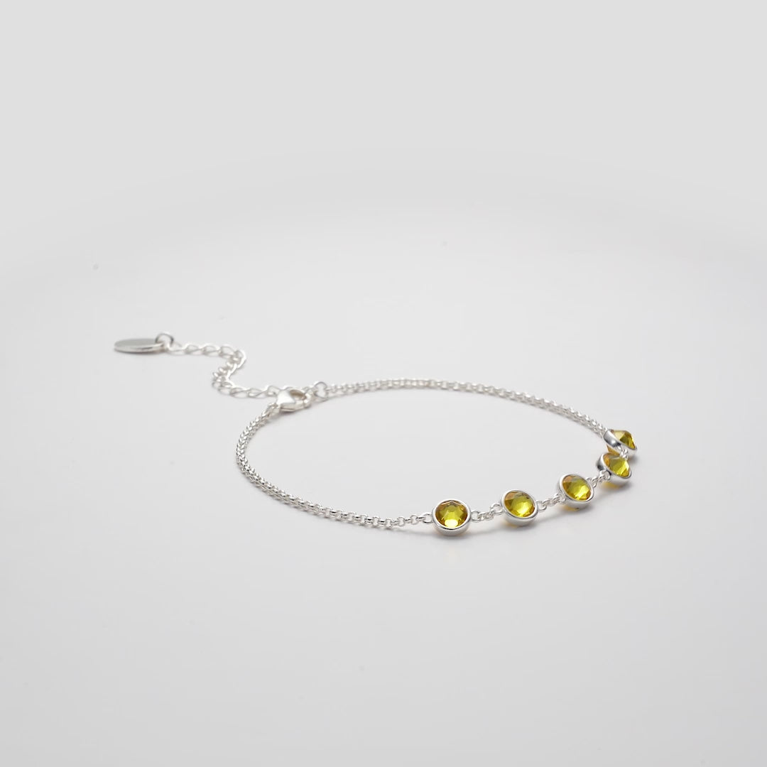 November Birthstone Bracelet Created with Topaz Zircondia® Crystals Video