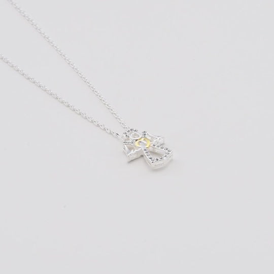 Guardian Angel Necklace Created with Zircondia® Crystals Video