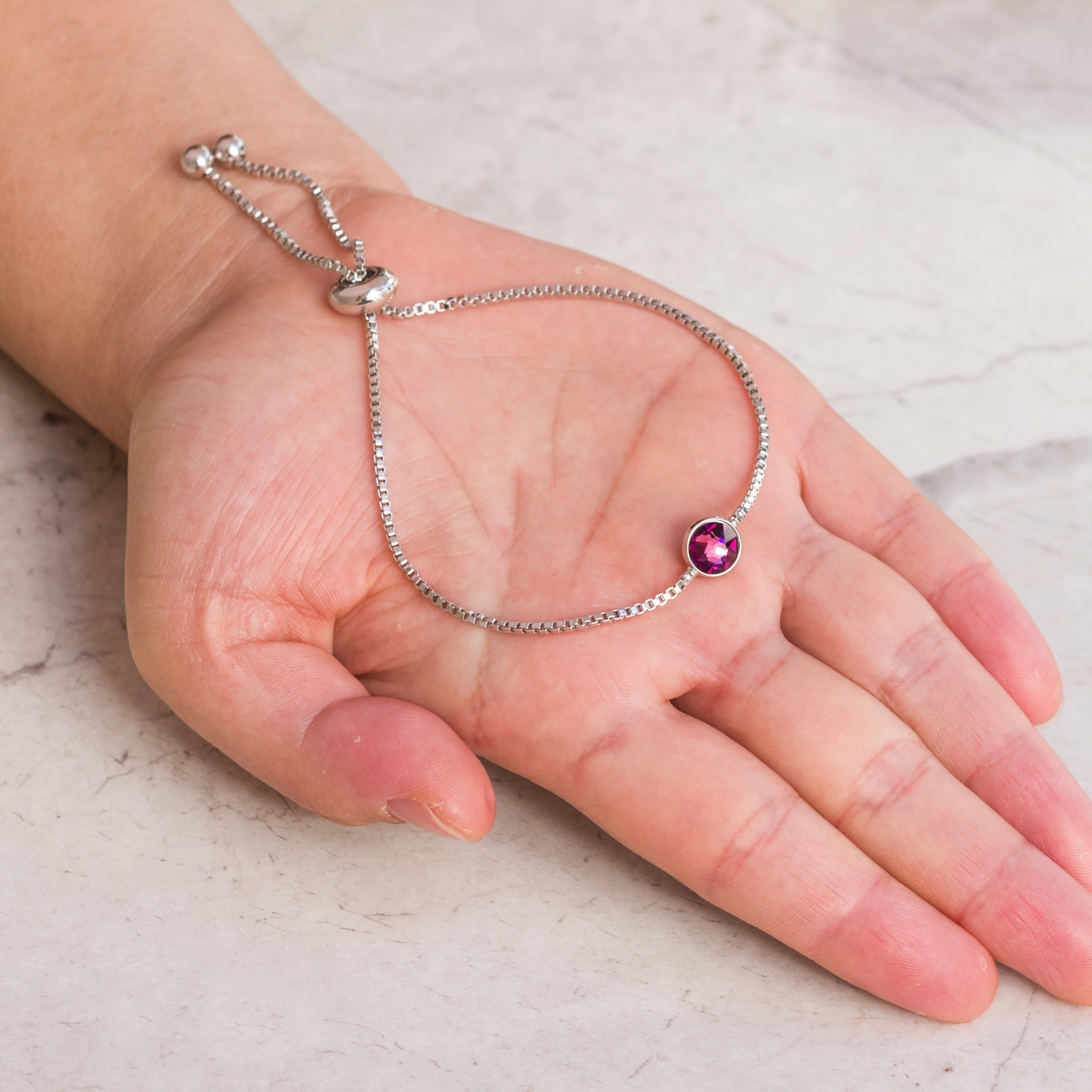 Purple Crystal Bracelet Created with Zircondia® Crystals