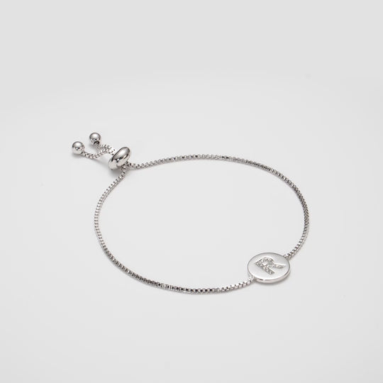 Initial Friendship Bracelet Letter R Created with Zircondia® Crystals Video