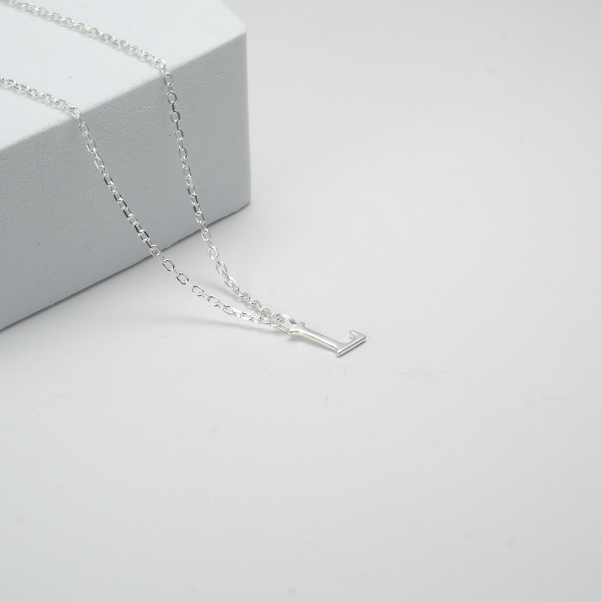 Sterling Silver Initial L Necklace Video