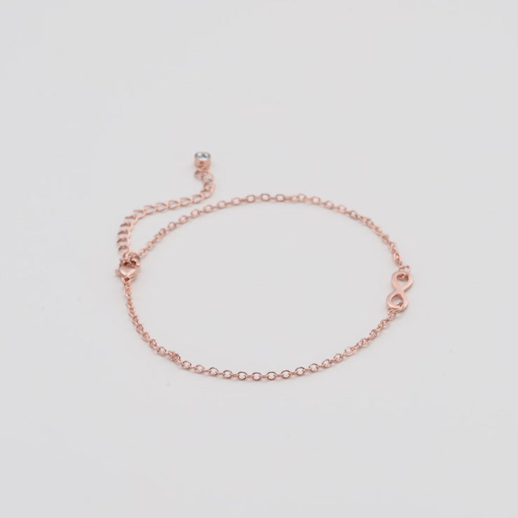 Rose gold sale infinity anklet