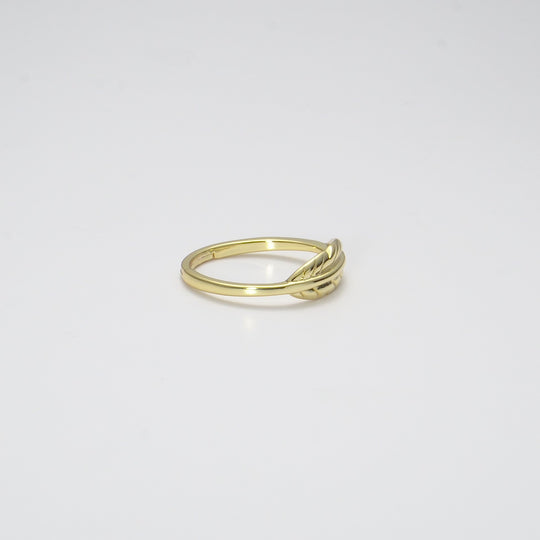 Gold Plated Adjustable Feather Ring Video