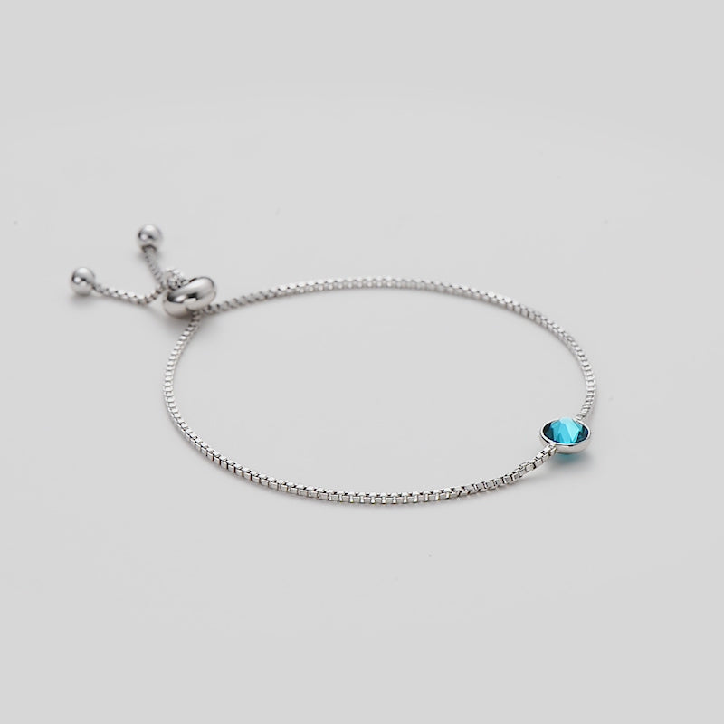 Blue Crystal Bracelet Created with Zircondia® Crystals