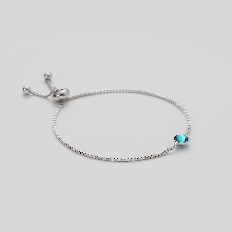 Blue Crystal Bracelet Created with Zircondia® Crystals Video