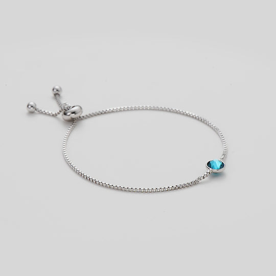 Blue Crystal Bracelet Created with Zircondia® Crystals Video