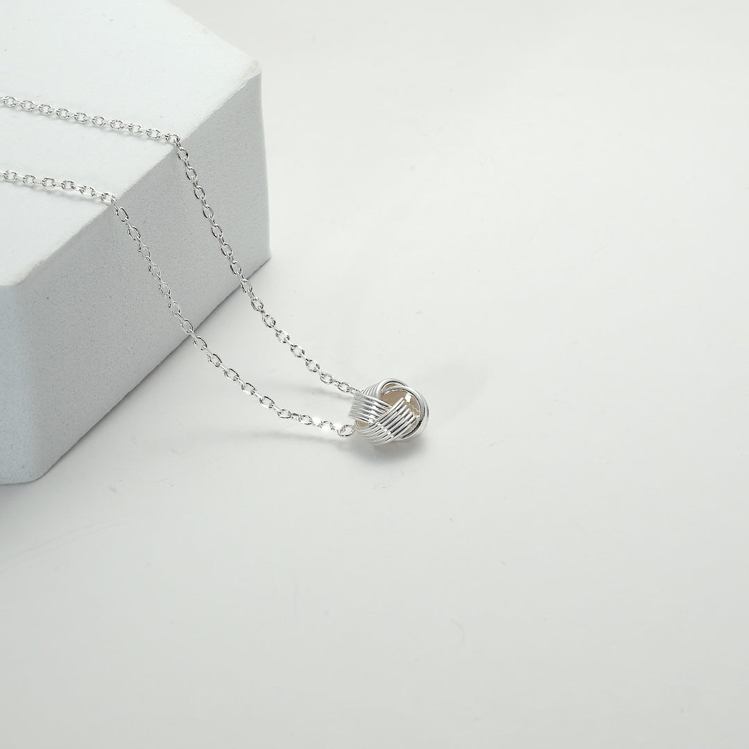 Silver Plated Love Knot Necklace Video