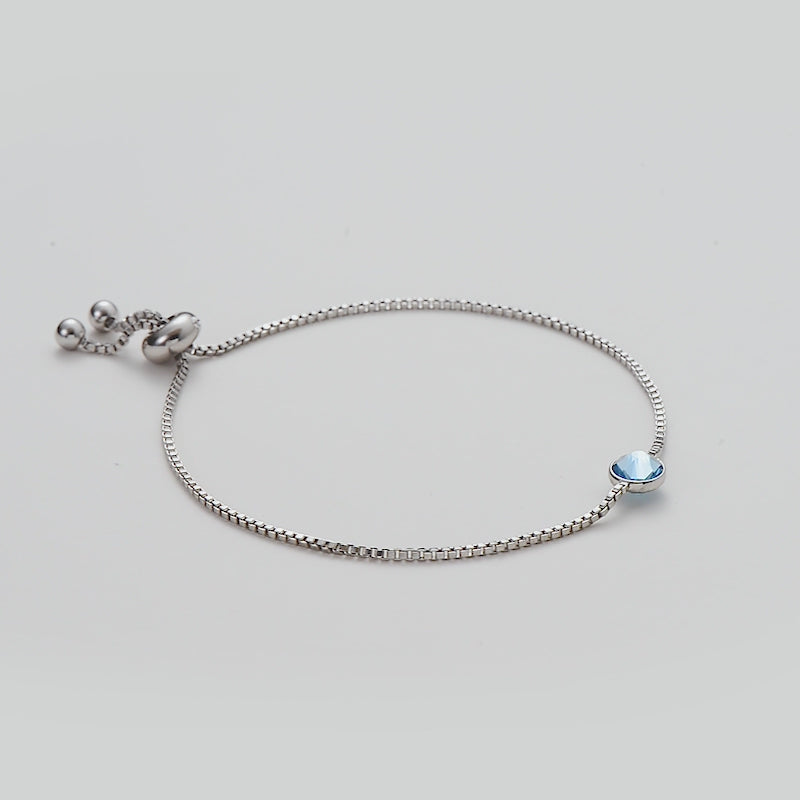 Light Blue Crystal Bracelet Created with Zircondia® Crystals Video