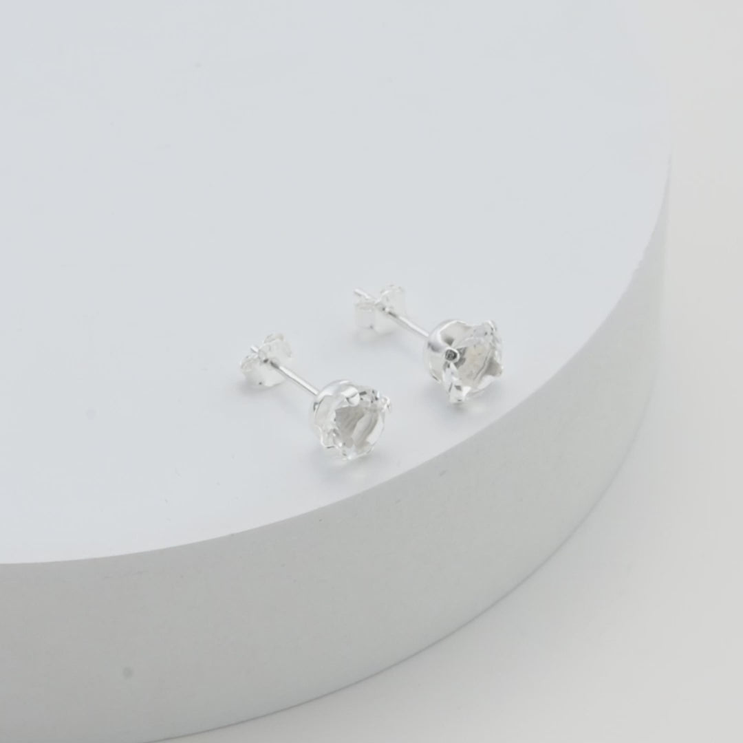 Sterling Silver Earrings Created with Zircondia® Crystals Video