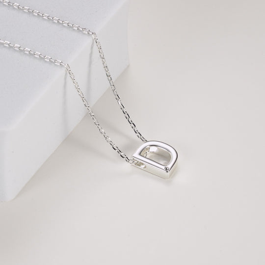 Initial Necklace Letter D Created with Zircondia® Crystals Video