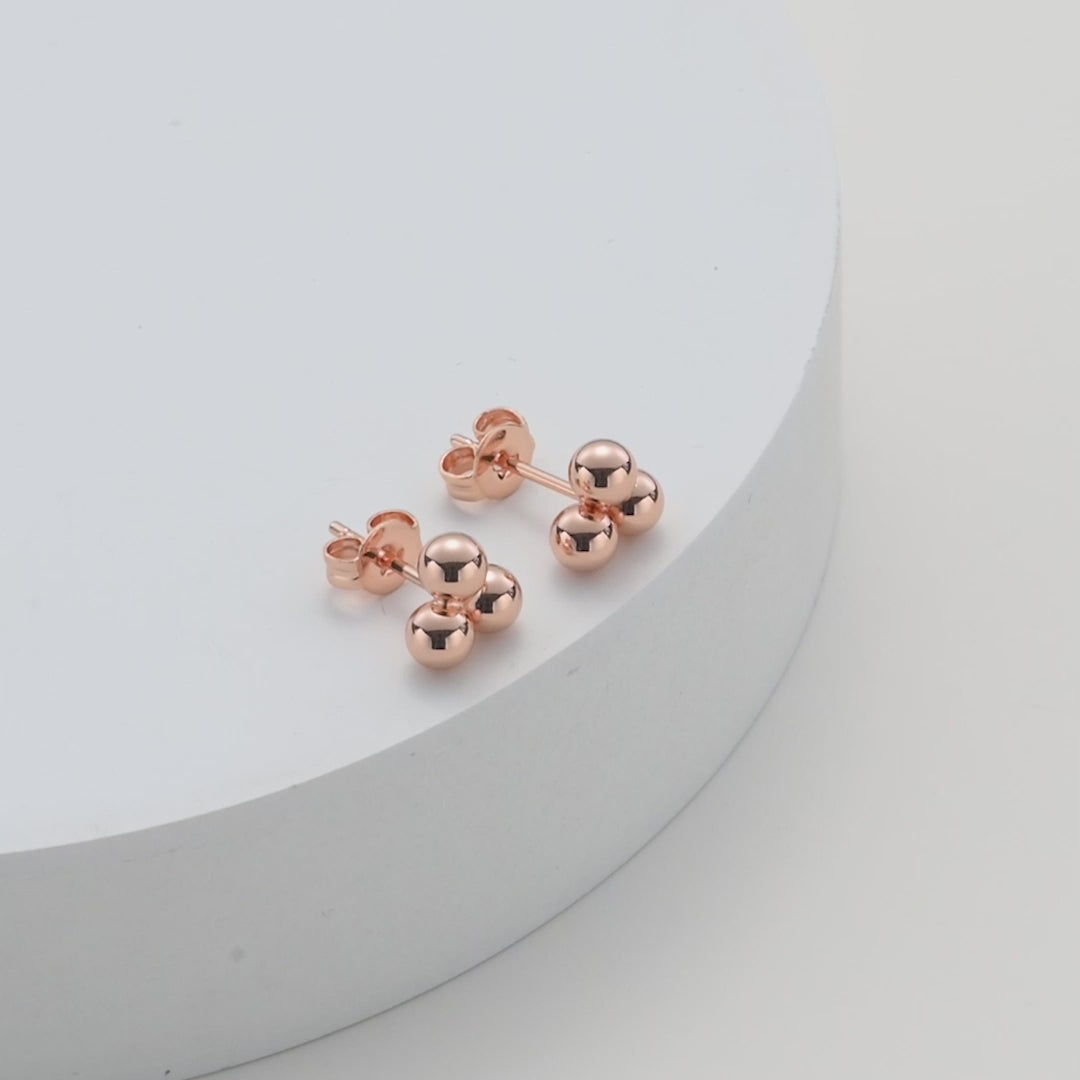 Rose Gold Plated Trinity Earrings Video