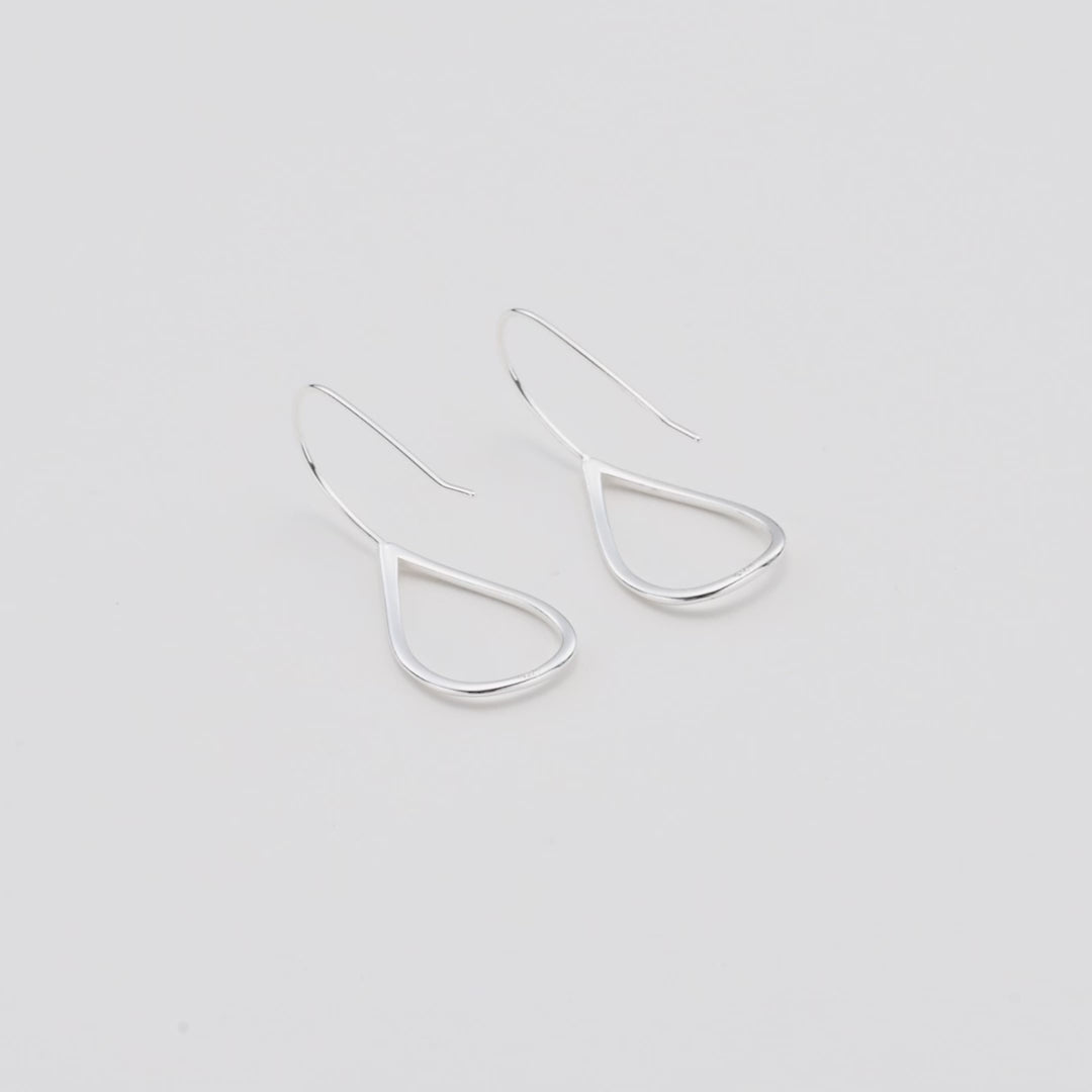 Sterling Silver Open Teardrop Earrings Video