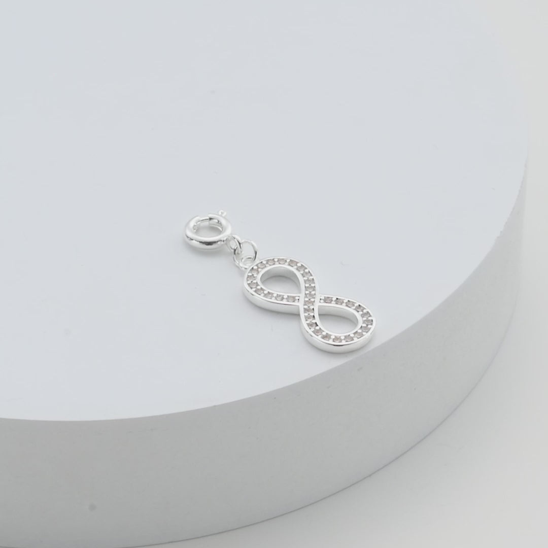 Infinity Charm Created with Zircondia® Crystals Video