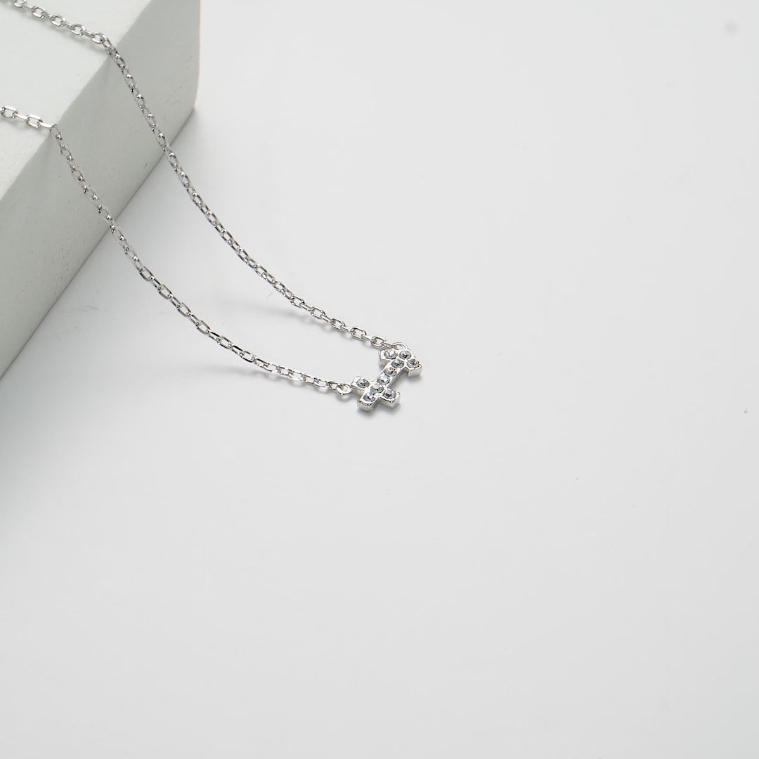 Sagittarius Zodiac Star Sign Necklace Created with Zircondia® Crystals Video