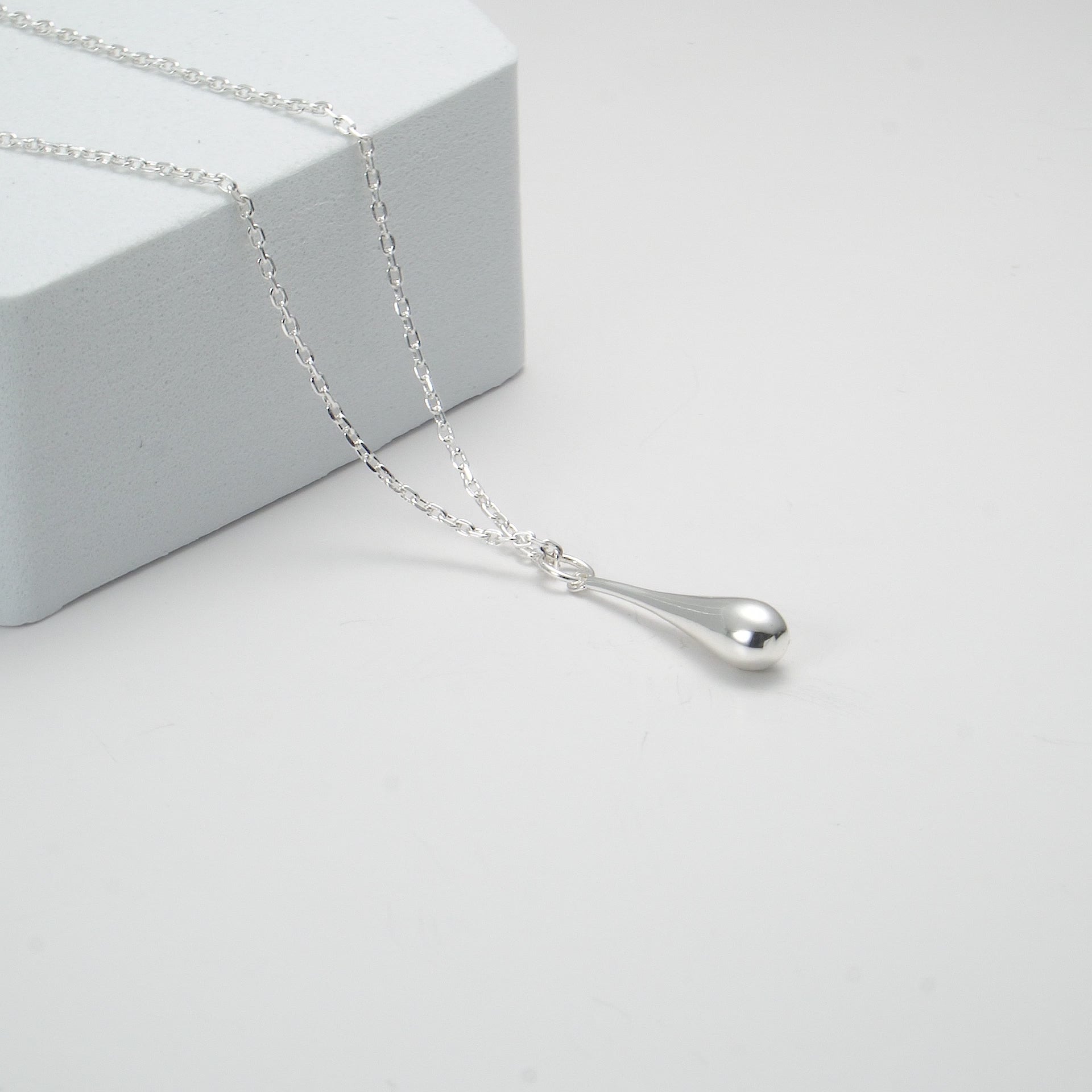 Silver Plated Teardrop Necklace Video