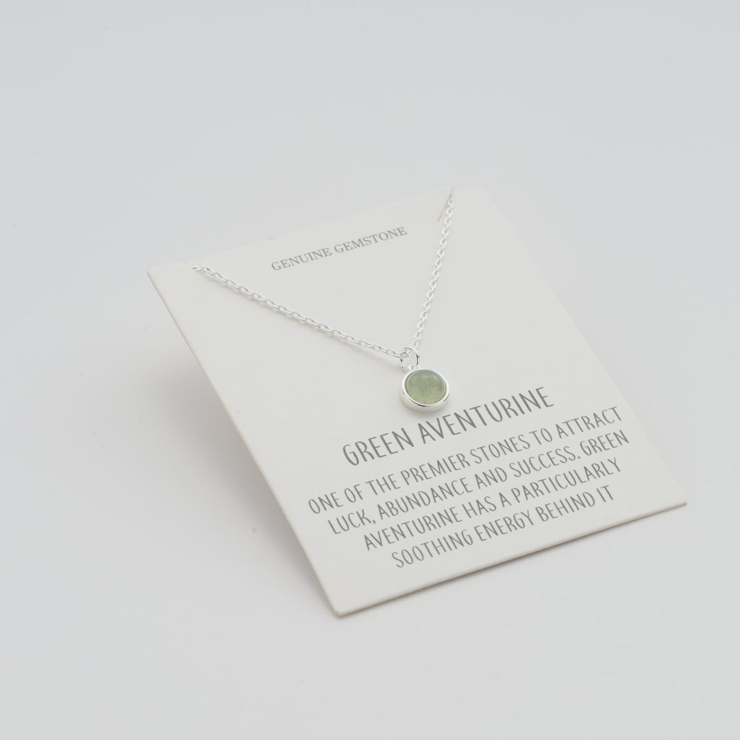 Green Aventurine Necklace with Quote Card Video