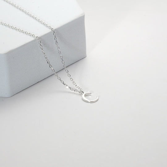 Sterling Silver Initial C Necklace Video