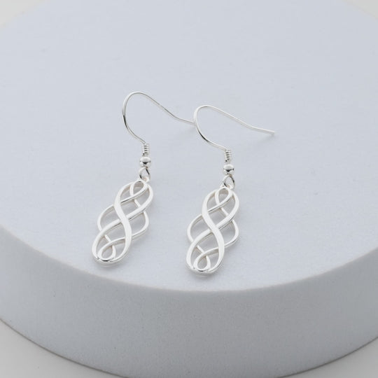 Sterling Silver Celtic Drop Earrings Video