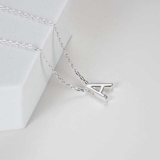 Initial Necklace Letter A Created with Zircondia® Crystals Video