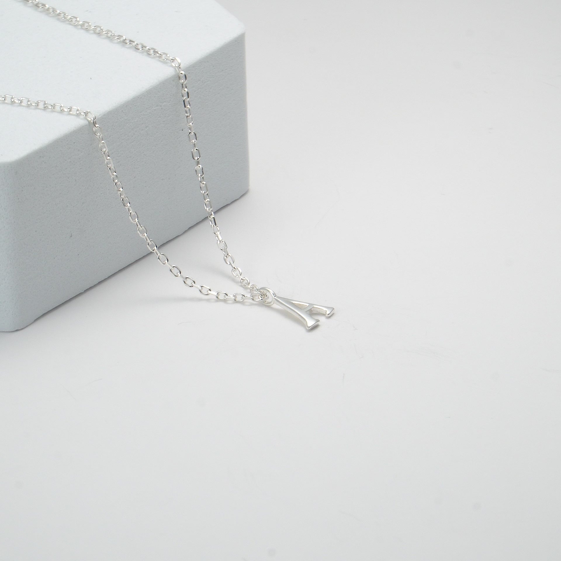 Sterling Silver Initial A Necklace Video