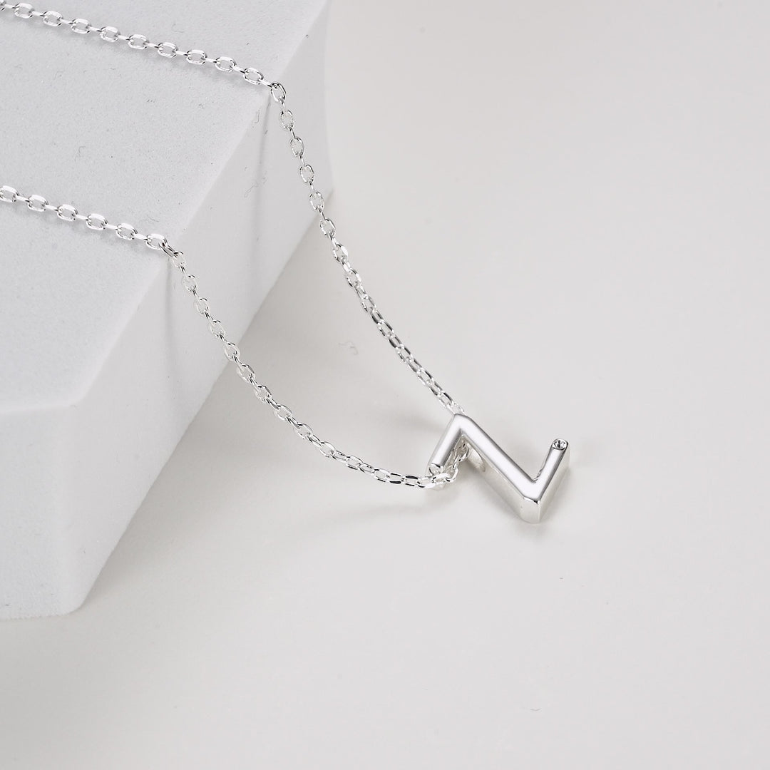 Initial Necklace Letter Z Created with Zircondia® Crystals Video