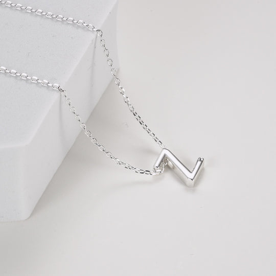 Initial Necklace Letter Z Created with Zircondia® Crystals Video