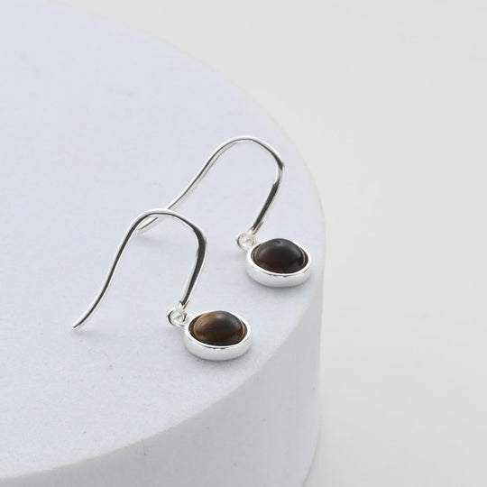 Tiger's Eye Drop Earrings Video