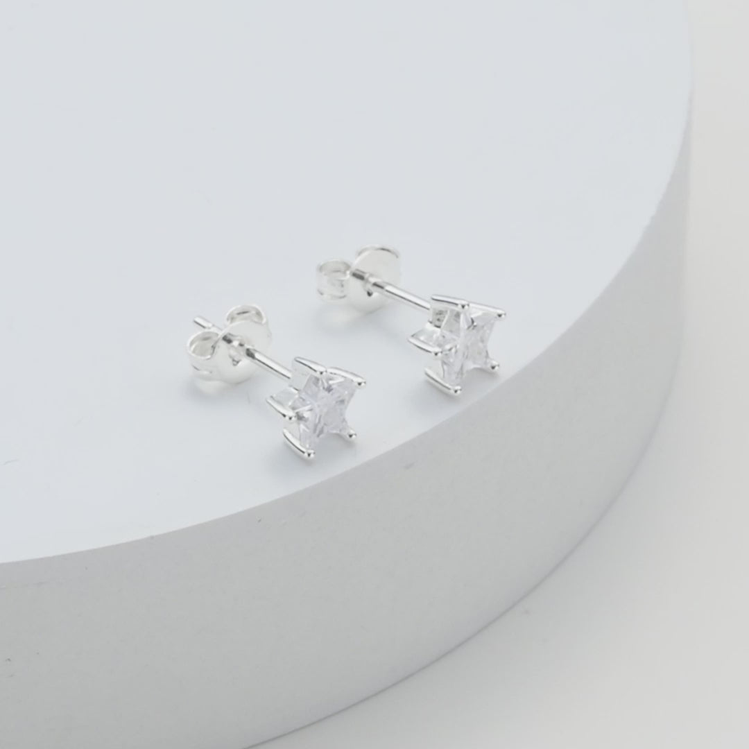 Star Earrings Created with Zircondia® Crystals Video