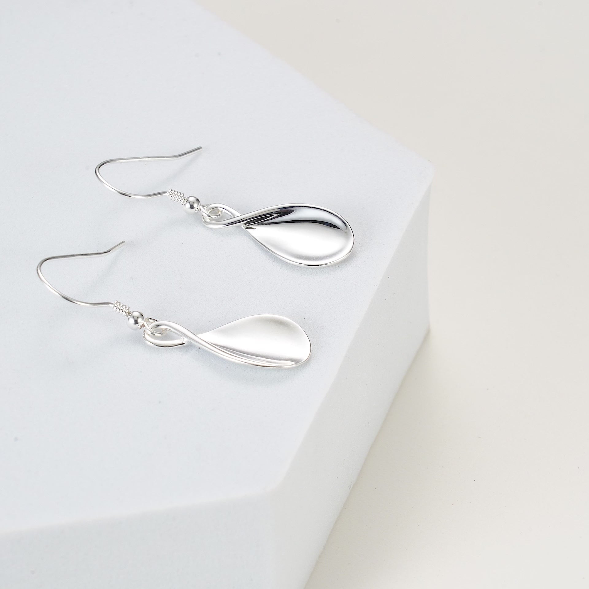 Sterling Silver Infinity Curve Earrings Video
