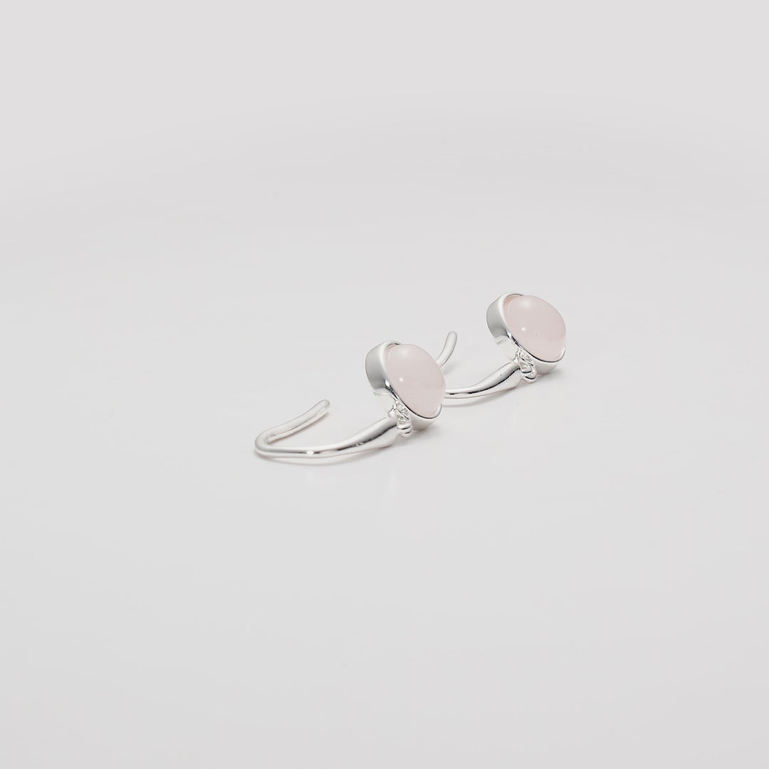 Rose Quartz Drop Earrings Video