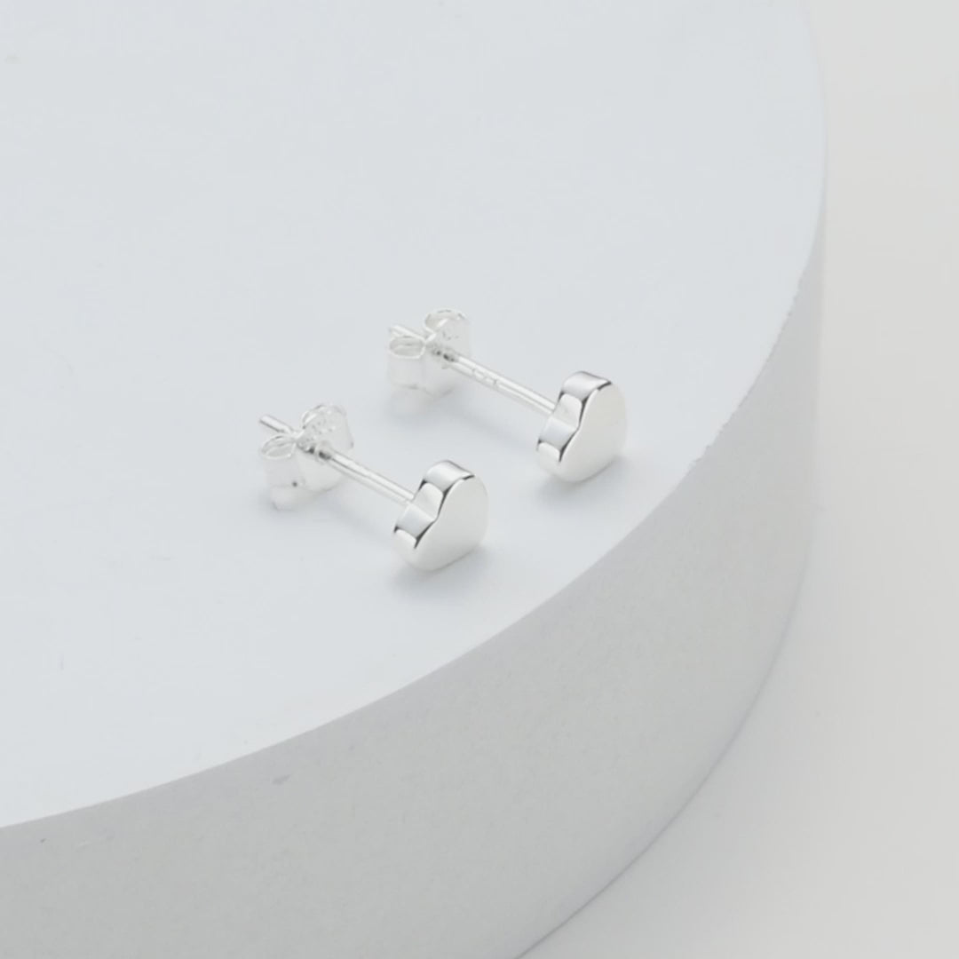 Sterling Silver Heart Earrings Video