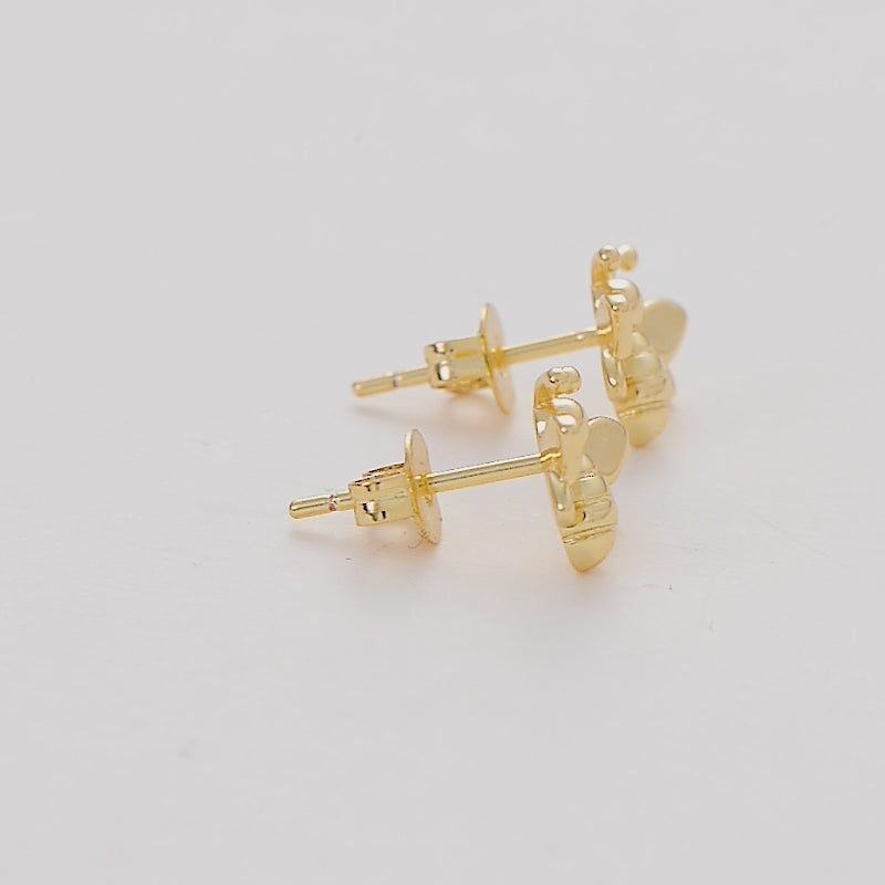Gold Plated Bumble Bee Earrings Video