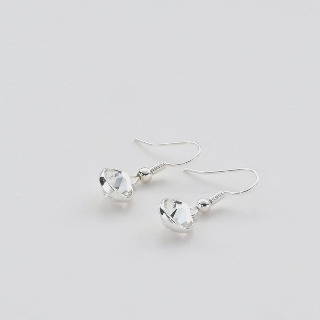 April Birthstone Drop Earrings Created with Diamond Zircondia® Crystals Video