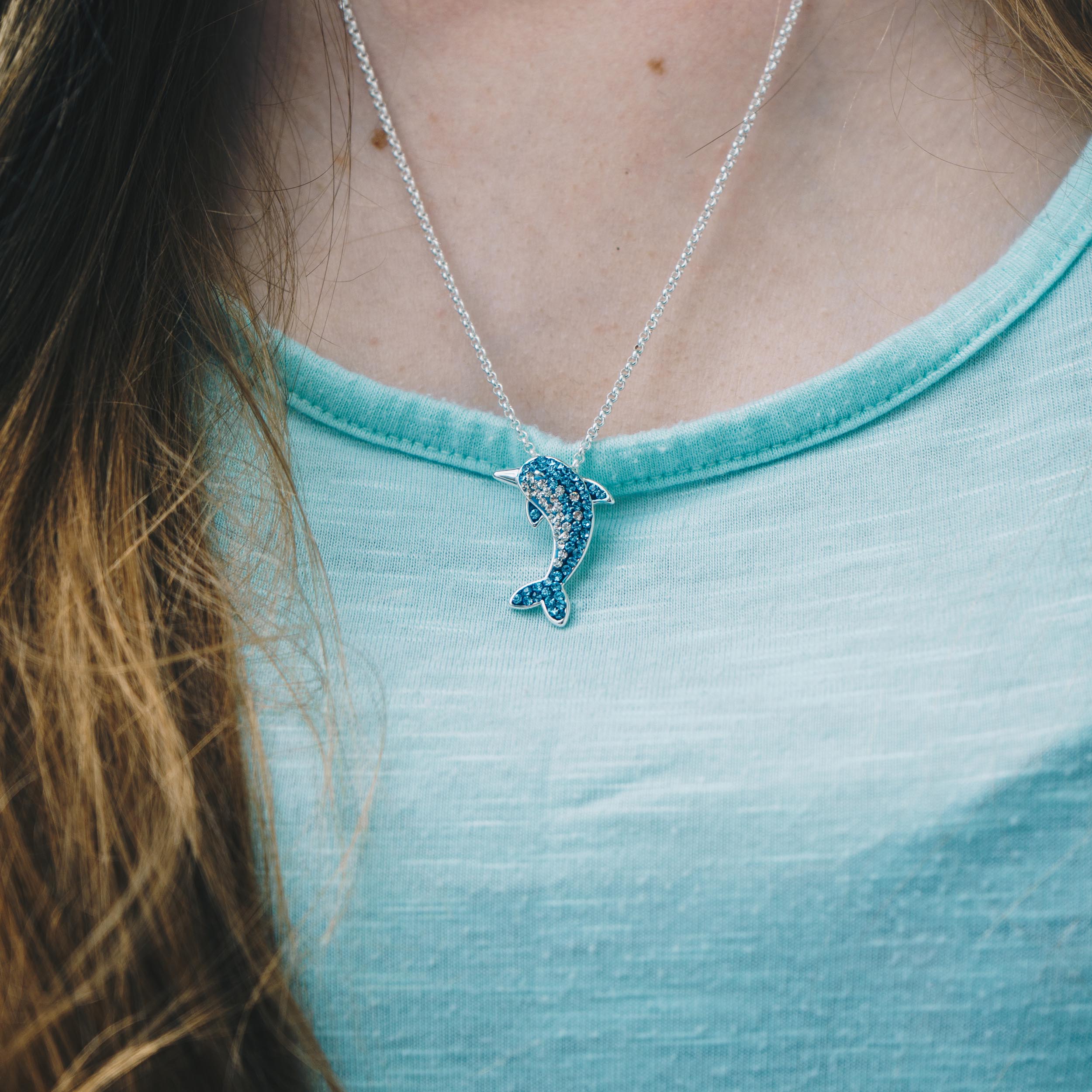 Crystal Dolphin Necklace