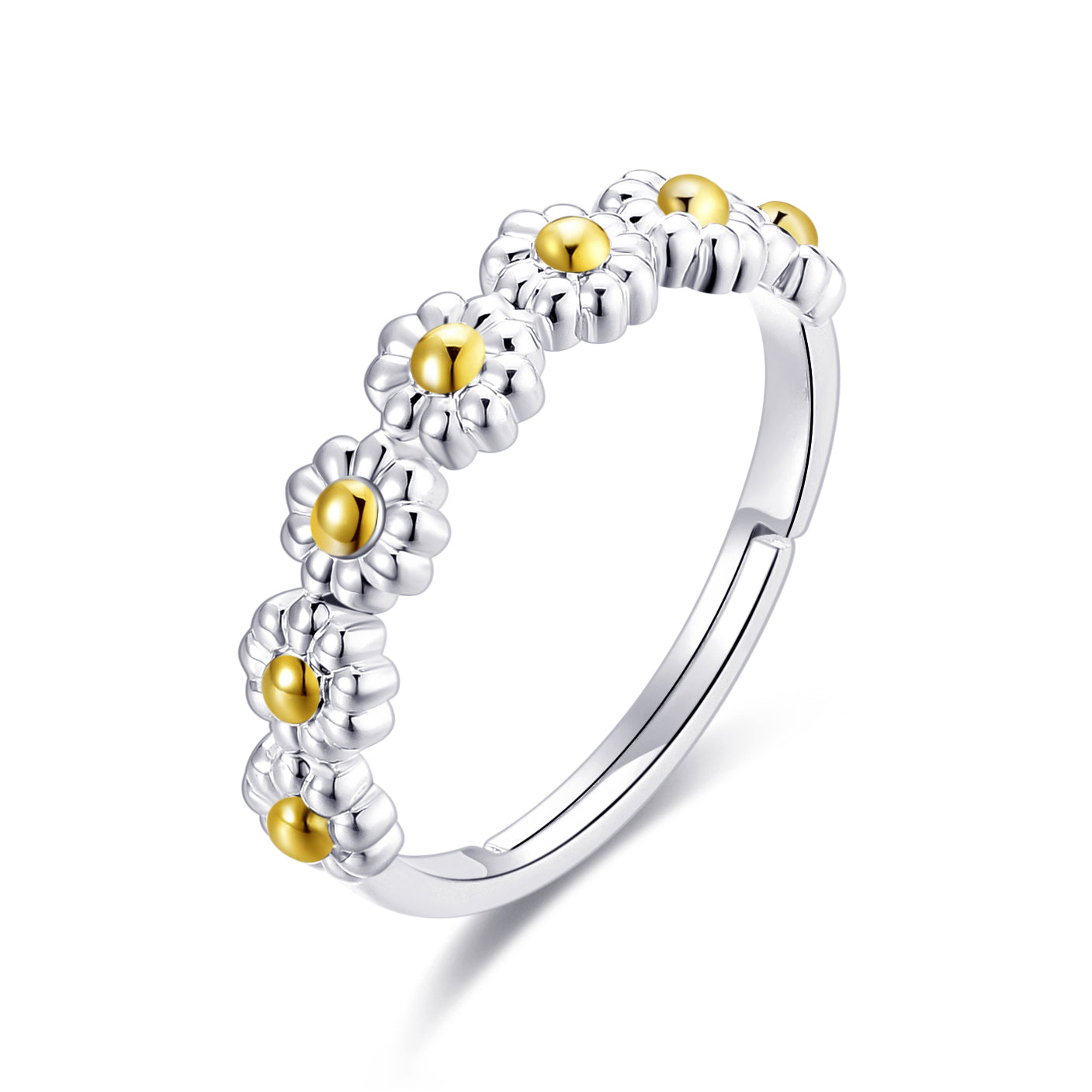 Adjustable Daisy Chain Ring by Philip Jones Jewellery