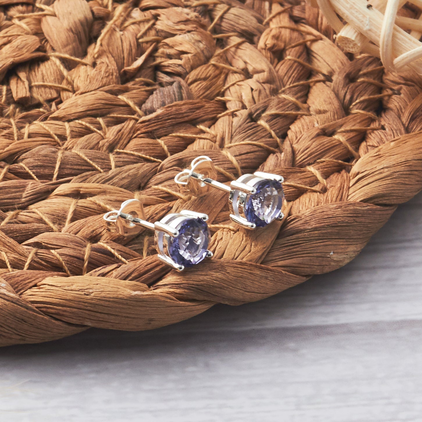 Light Purple Stud Earrings Created with Zircondia® Crystals